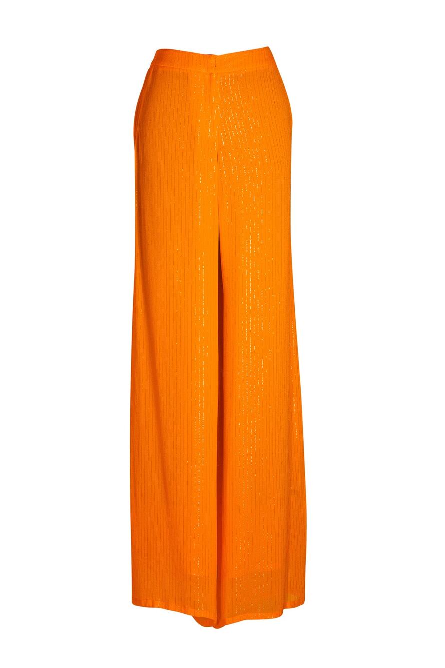 Sai Sankoh Blair Lurex Pants Orange XS NWT Wide Leg